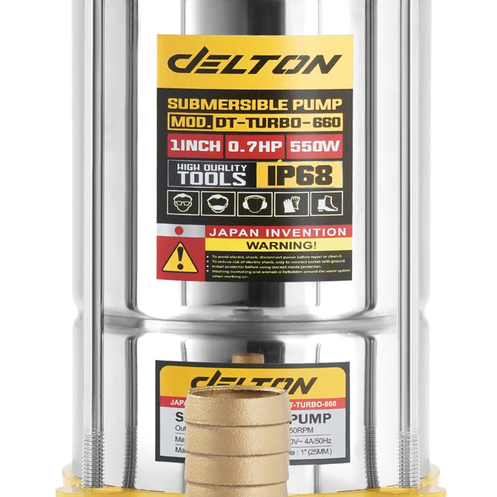 ปั๊มจุ่ม DELTON รุ่น DT-TURBO-660 ขนาด 1 นิ้ว 0.7HP 550W